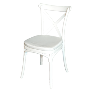 Cross Back Chair (White)(300 Pcs)