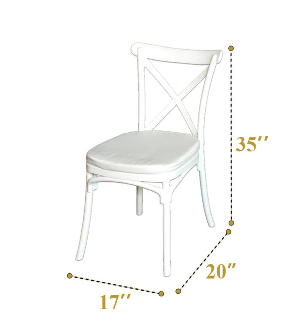 Cross Back Chair (White)(300 Pcs) - Image 5