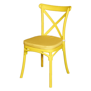 Cross Back Chair (Yellow) (100 Pcs)