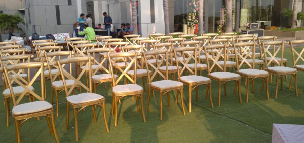Cross Back Chairs (Gold) (300 Pcs) - Image 2
