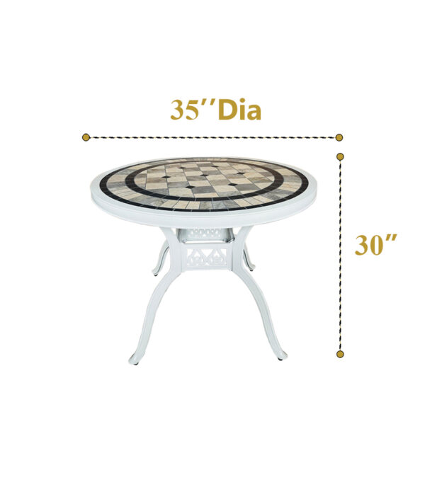 Ceramic Tile Table (round) (Pcs 12) - Image 4