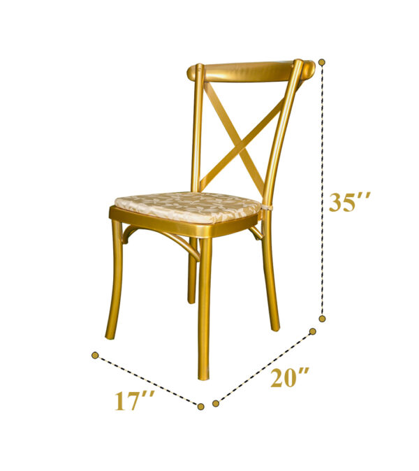 Cross Back Chairs (Gold) (300 Pcs) - Image 6