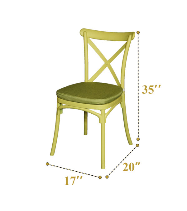 Cross Back Chair (Green) (100 Pcs) - Image 5