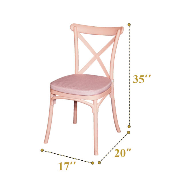 Cross Back Chair (Pink) (100 Pcs) - Image 5