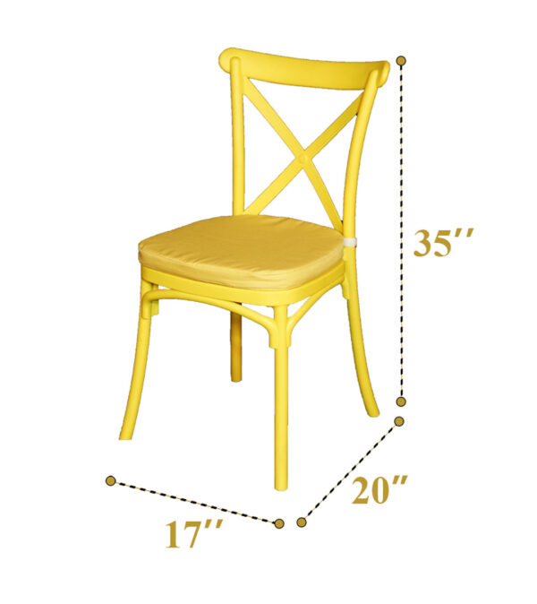 Cross Back Chair (Yellow) (100 Pcs) - Image 5