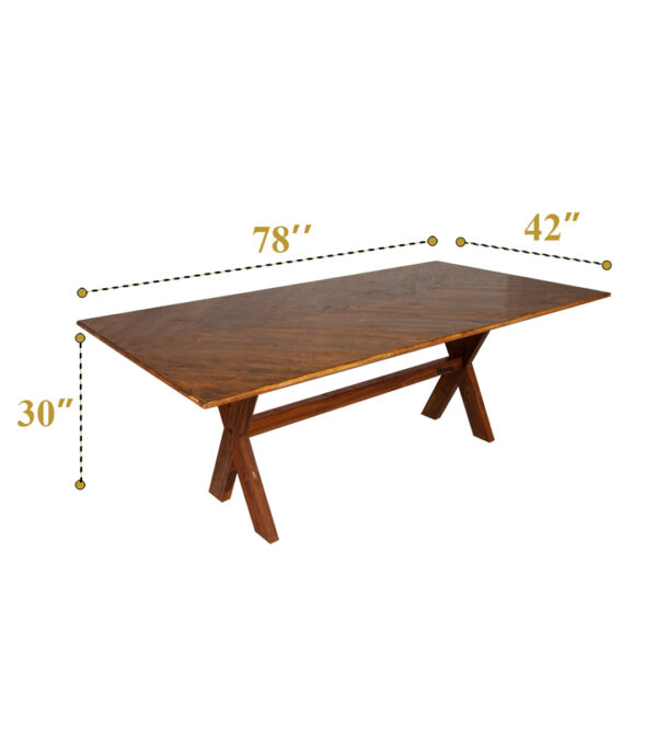 Dark wood table (6.5 x 3.5) (Pcs 12) - Image 5