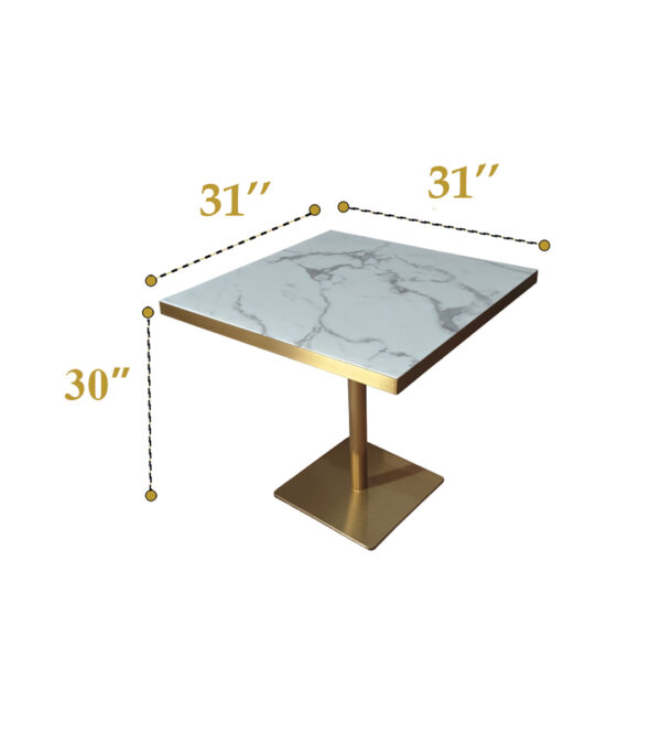 Gold Faux Bistro Table (Pcs 16) - Image 3
