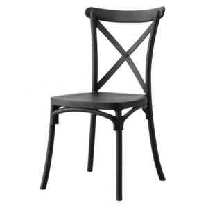 Cross Back Chair (Black) (300 Pcs)