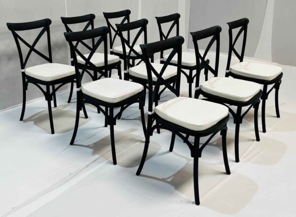 Cross Back Chair (Black) (300 Pcs) - Image 7