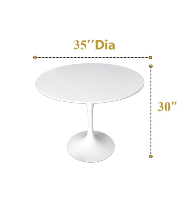 White Faux Bistro Table (round) (Pcs 12) - Image 4
