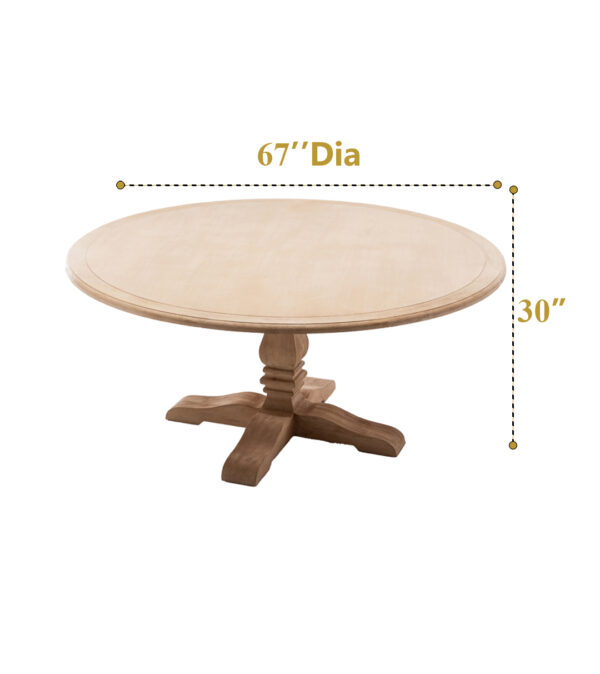 Wooden Dining Tables Round (Big) 12 - Image 4