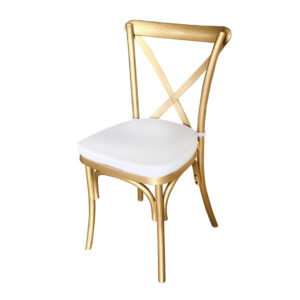 Cross Back Chairs (Gold) (300 Pcs)