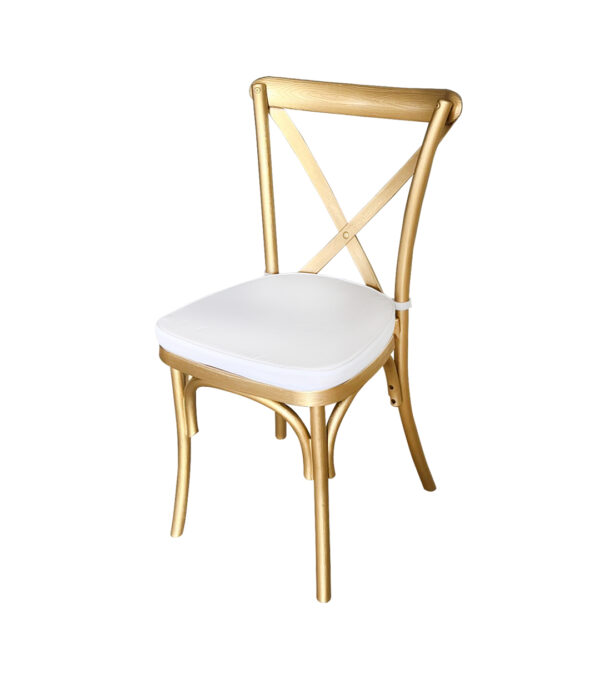 Cross Back Chairs (Gold) (300 Pcs)