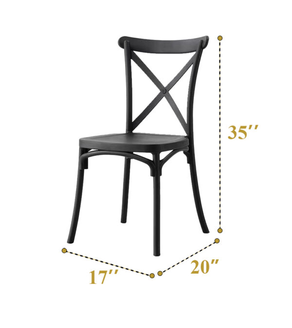 Cross Back Chair (Black) (300 Pcs) - Image 5