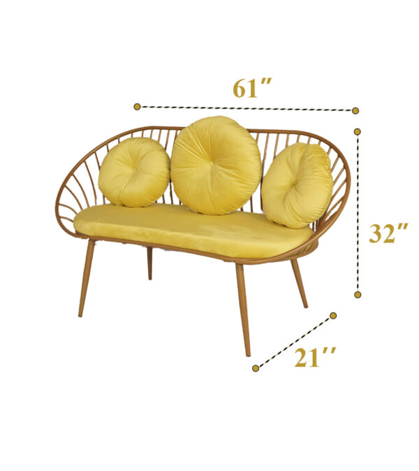 Aerrow Yellow Sofa  ( Pcs 10 ) - Image 3