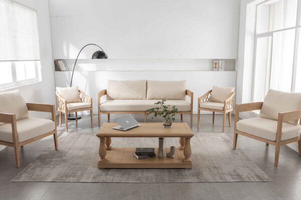 Wooden Pillar coffee table (Pcs 12) - Image 2