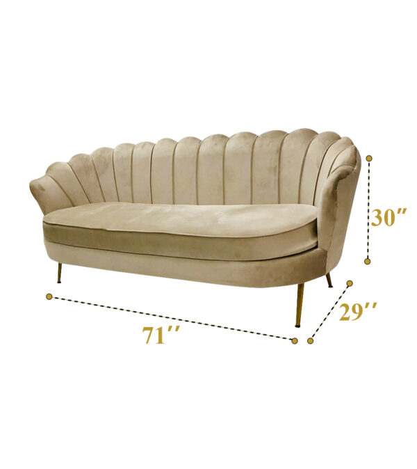 Beige Sunflower sofa 3 seater (Pcs 26) - Image 4