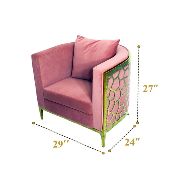 Honeycomb Coral sofa 1 seater (Pcs 12) - Image 4