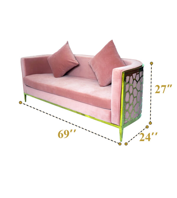 Honeycomb Coral sofa 3 seater (Pcs 16) - Image 5