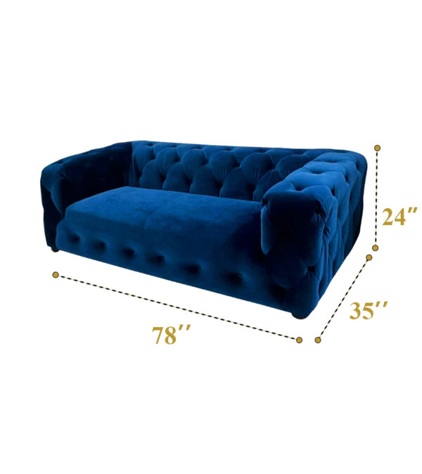 Royal Blue sofa 3 seater (Pcs 12) - Image 6