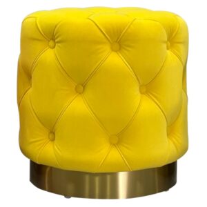 Chesterfield Colourful Pouffes  (Yellow) 12