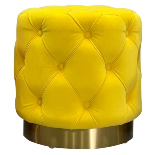 Chesterfield Colourful Pouffes  (Yellow) 12