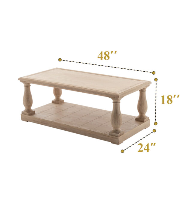 Wooden Pillar coffee table (Pcs 12) - Image 3