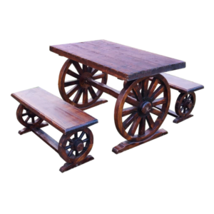 Dark wood Bench Set ( 8pcs )
