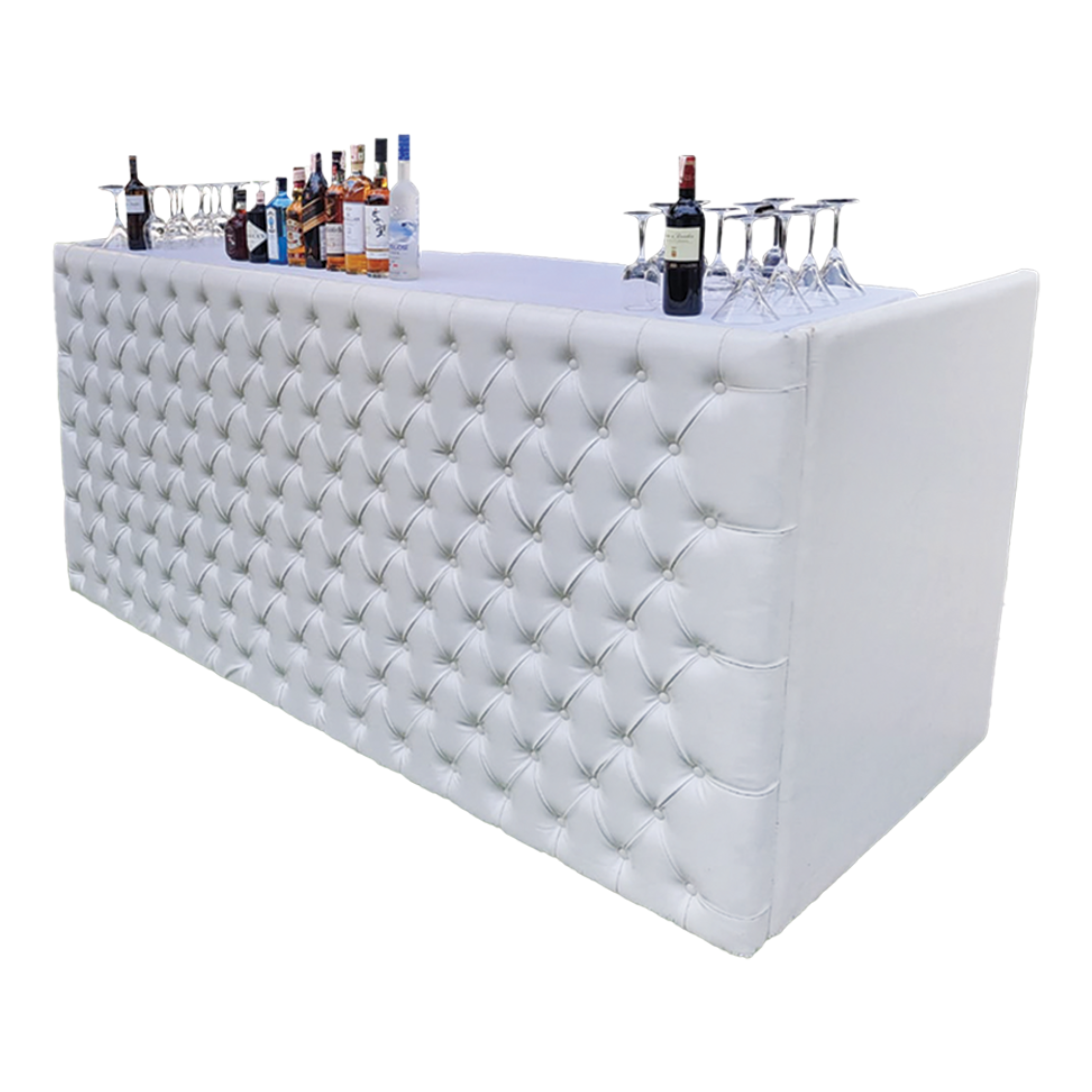 Silver Leather Bar Counter (4 Qty)
