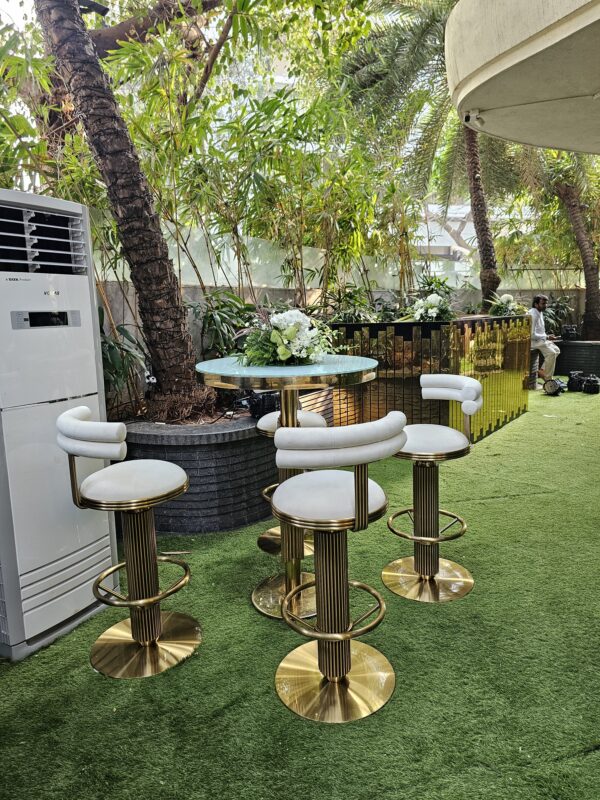 White Gold Bar Chair (24 Qty) - Image 3