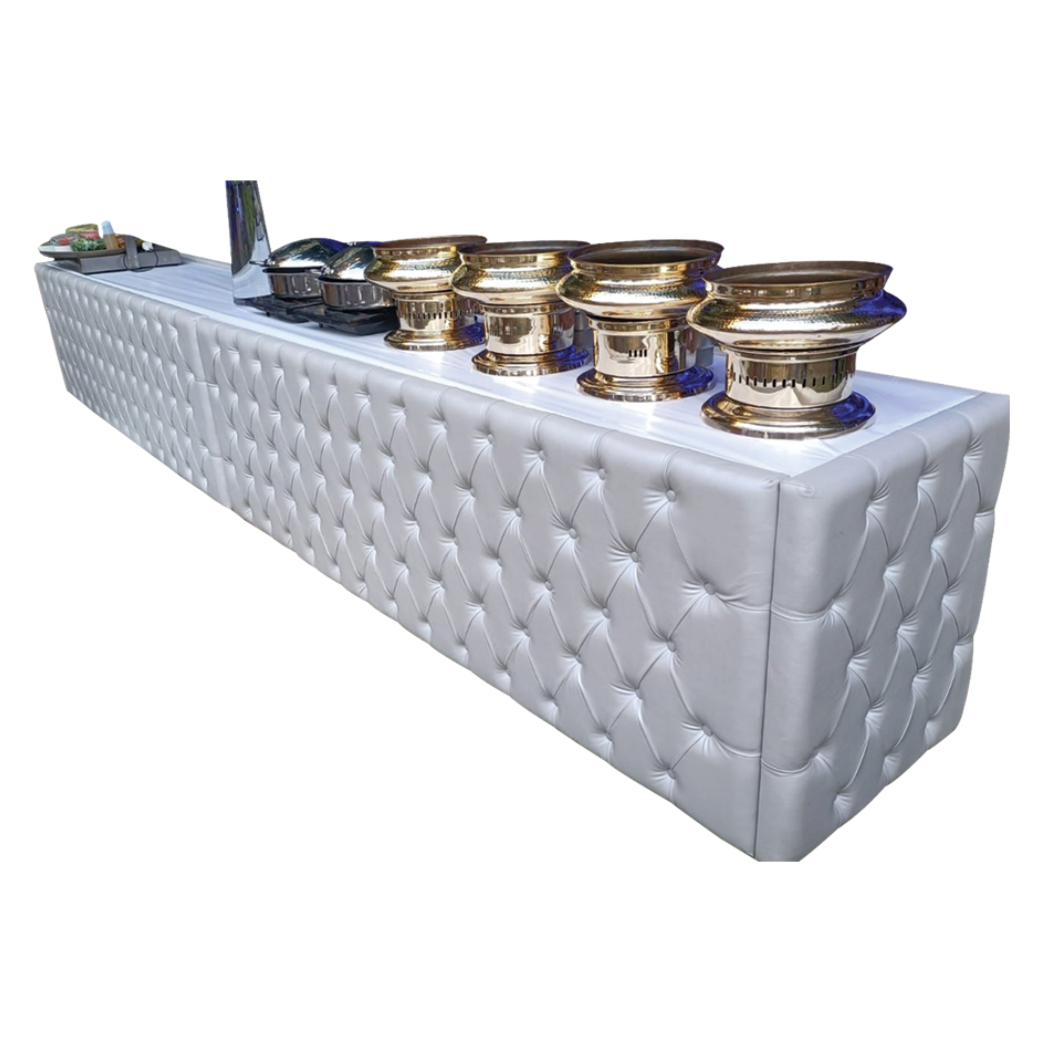 Silver Leather Buffet Fascia (in RFT) (200 Qty)