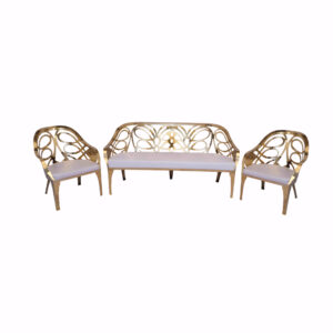 Gold Carving Couple Sofa Set (1+2)