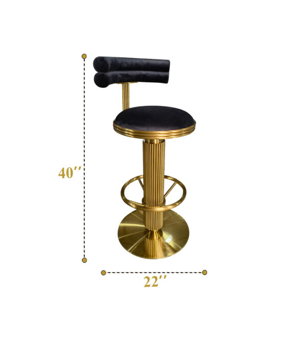 Black Gold Bar Chair (24 Qty) - Image 5