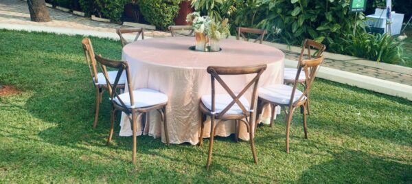 Dark wood cross back chairs (Pcs 400) - Image 5