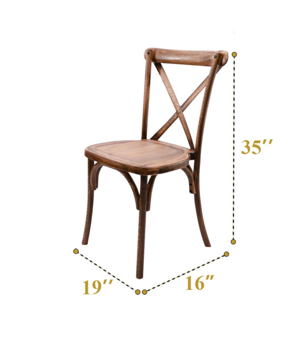 Dark wood cross back chairs (Pcs 400) - Image 4