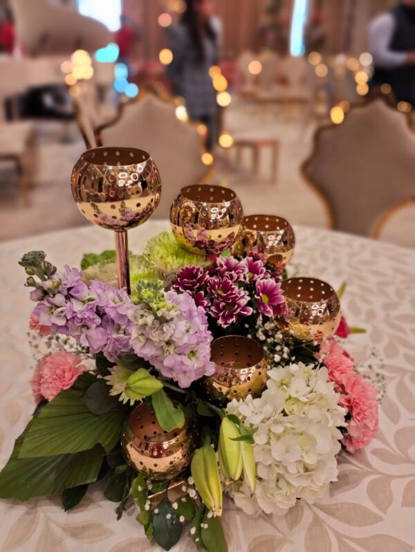 Table Center Pieces (6 candle stands) (24 Qty) - Image 2