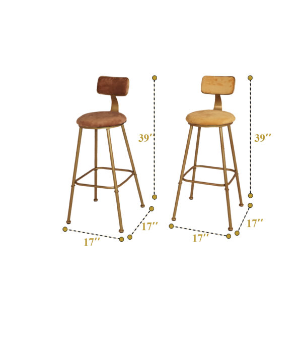 Mid Century Bar Chair (Gold) (24 Qty) - Image 4