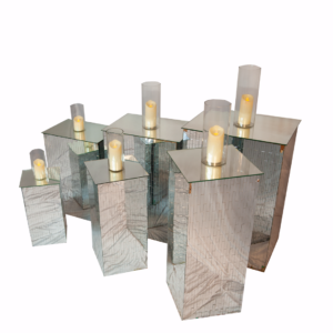 Silver Mirror Boxes ( 04 Set)