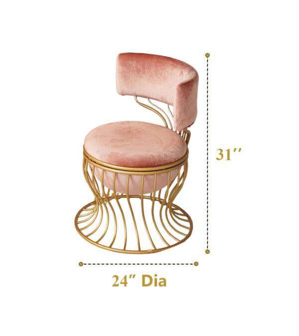 Pink Twisted Vidhi Chairs (4 Qty) - Image 4