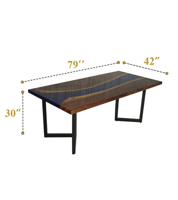 Resin table (Blue) (4 Pcs) - Image 4