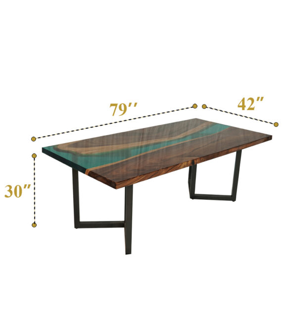 Resin table (Green) (4Pcs) - Image 4