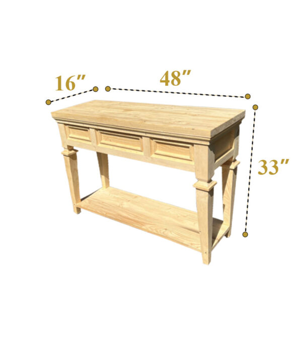 Rustic Wood Console Table (12 Qty) - Image 3