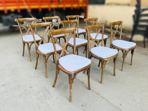 Dark wood cross back chairs (Pcs 400) - Image 7