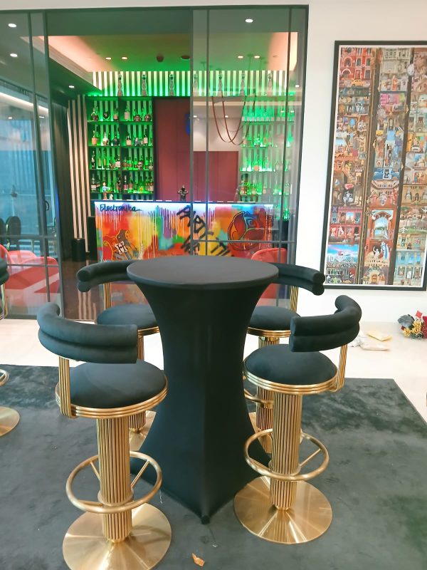 Black Gold Bar Chair (24 Qty) - Image 6