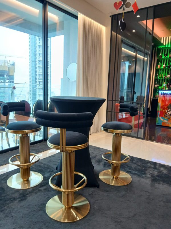 Black Gold Bar Chair (24 Qty) - Image 7