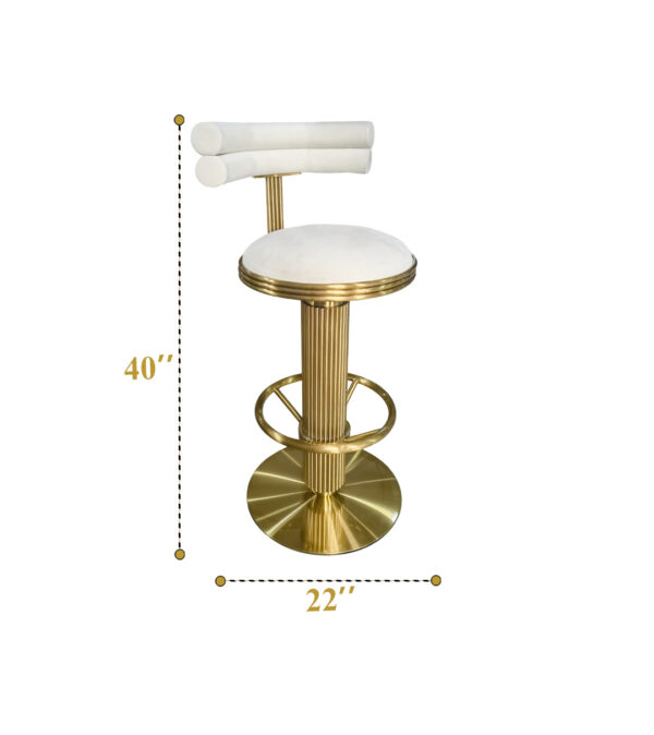 White Gold Bar Chair (24 Qty) - Image 2