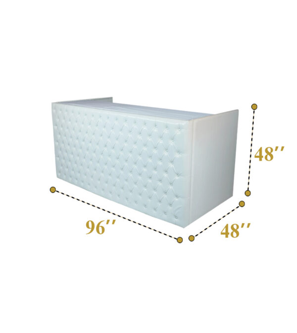 White Leather Bar Counter (4 Qty) - Image 3