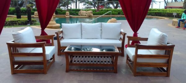 Dark wood coffee table (Pcs 6) - Image 2