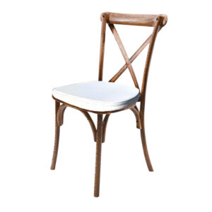 Dark wood cross back chairs (Pcs 400)