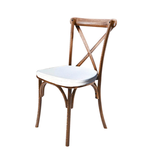 Dark wood cross back chairs (Pcs 400)